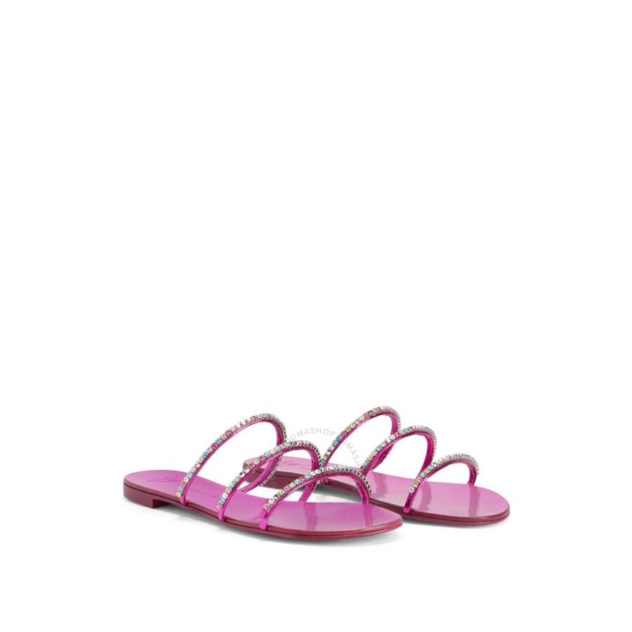 Giuseppe Zanotti Dark Colorful Rhinestone-Embellished Sandals - 2