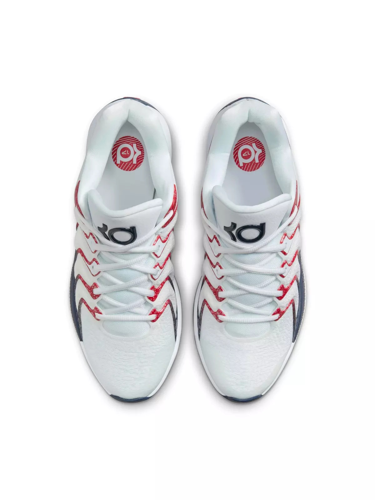 KD17 "White/University Red/Obsidian" Men's Basketball Shoe - 4