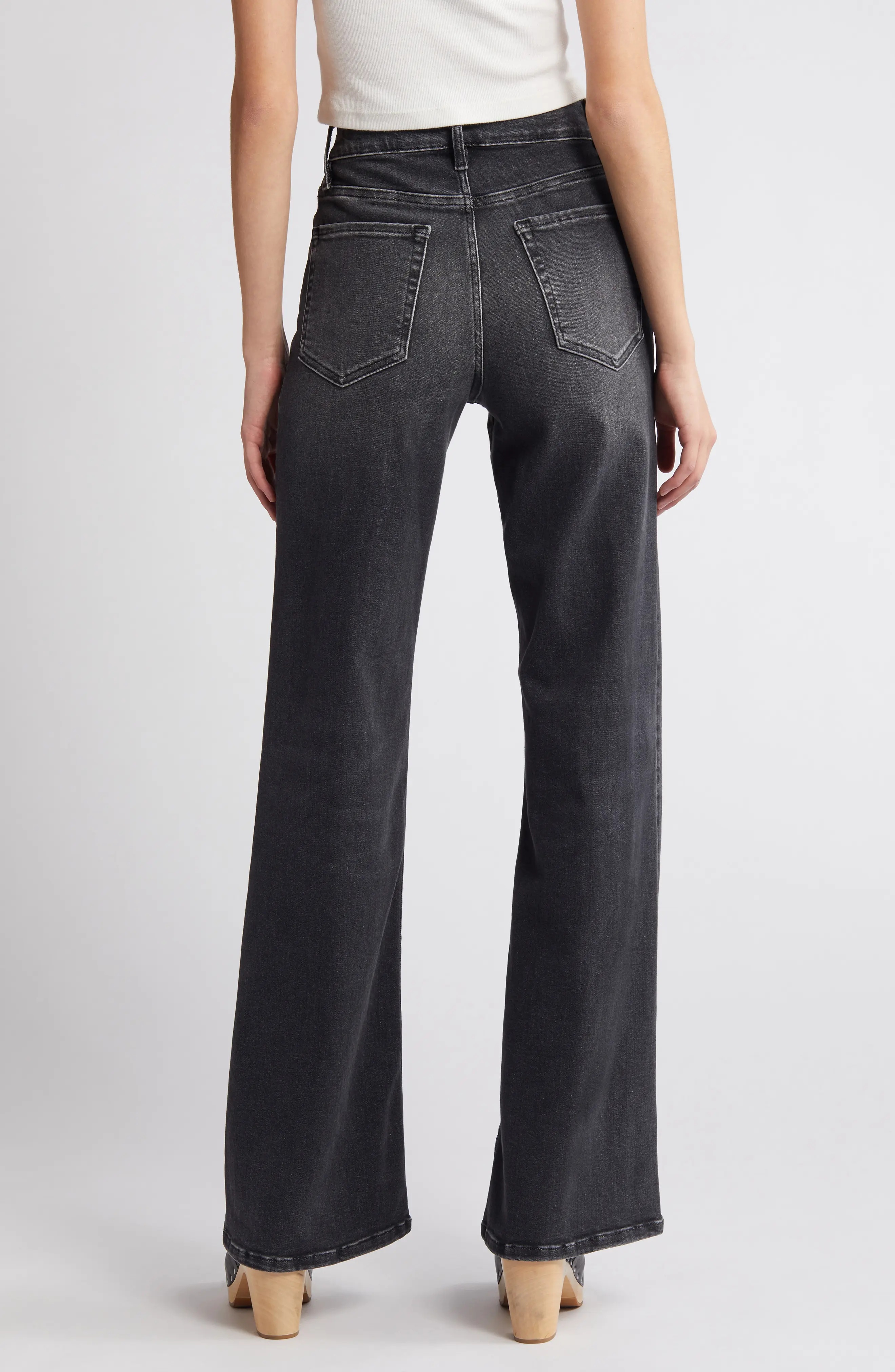 Le Slim Palazzo High Waist Wide Leg Jeans - 2