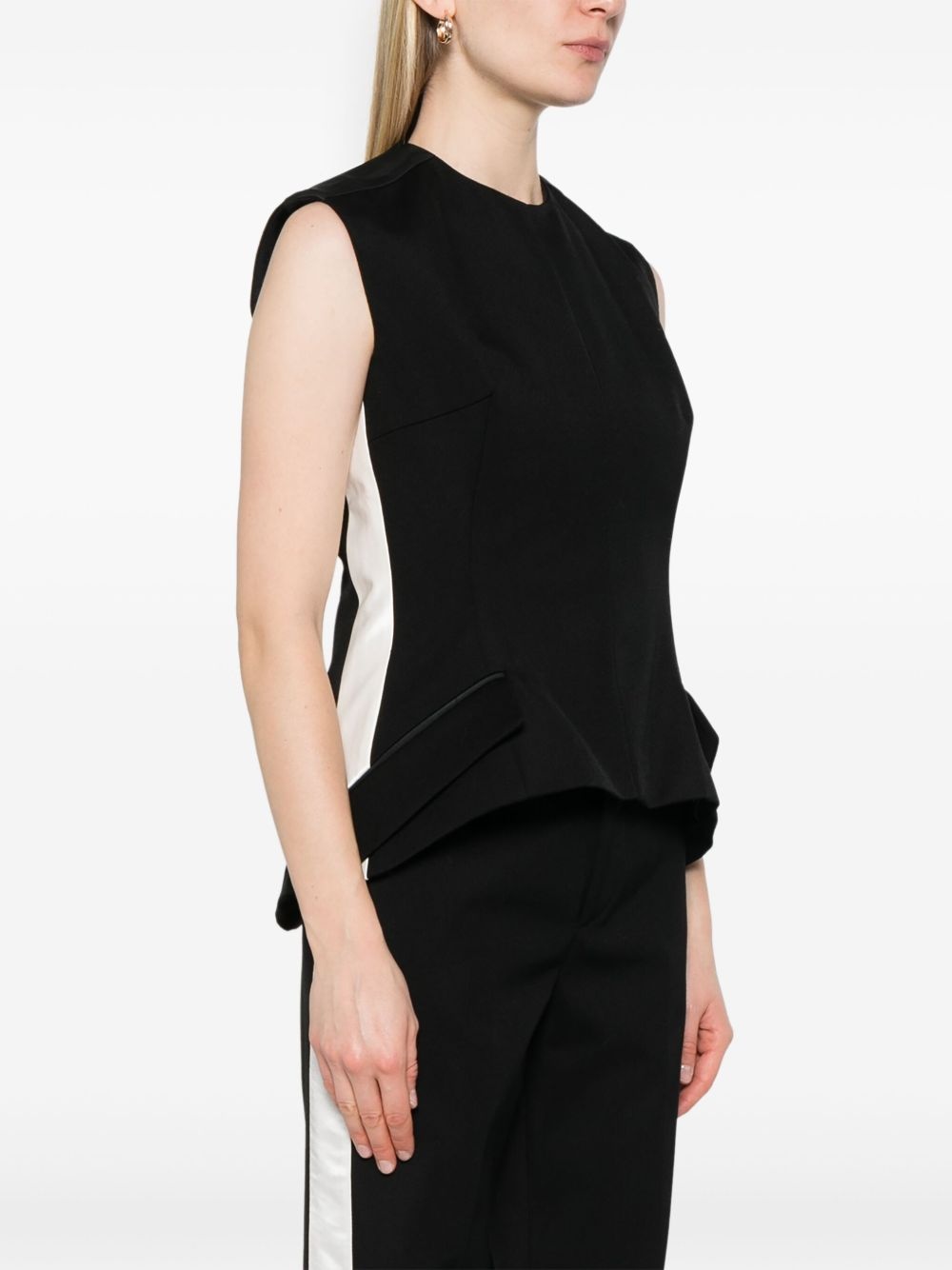 twill-weave vest - 3