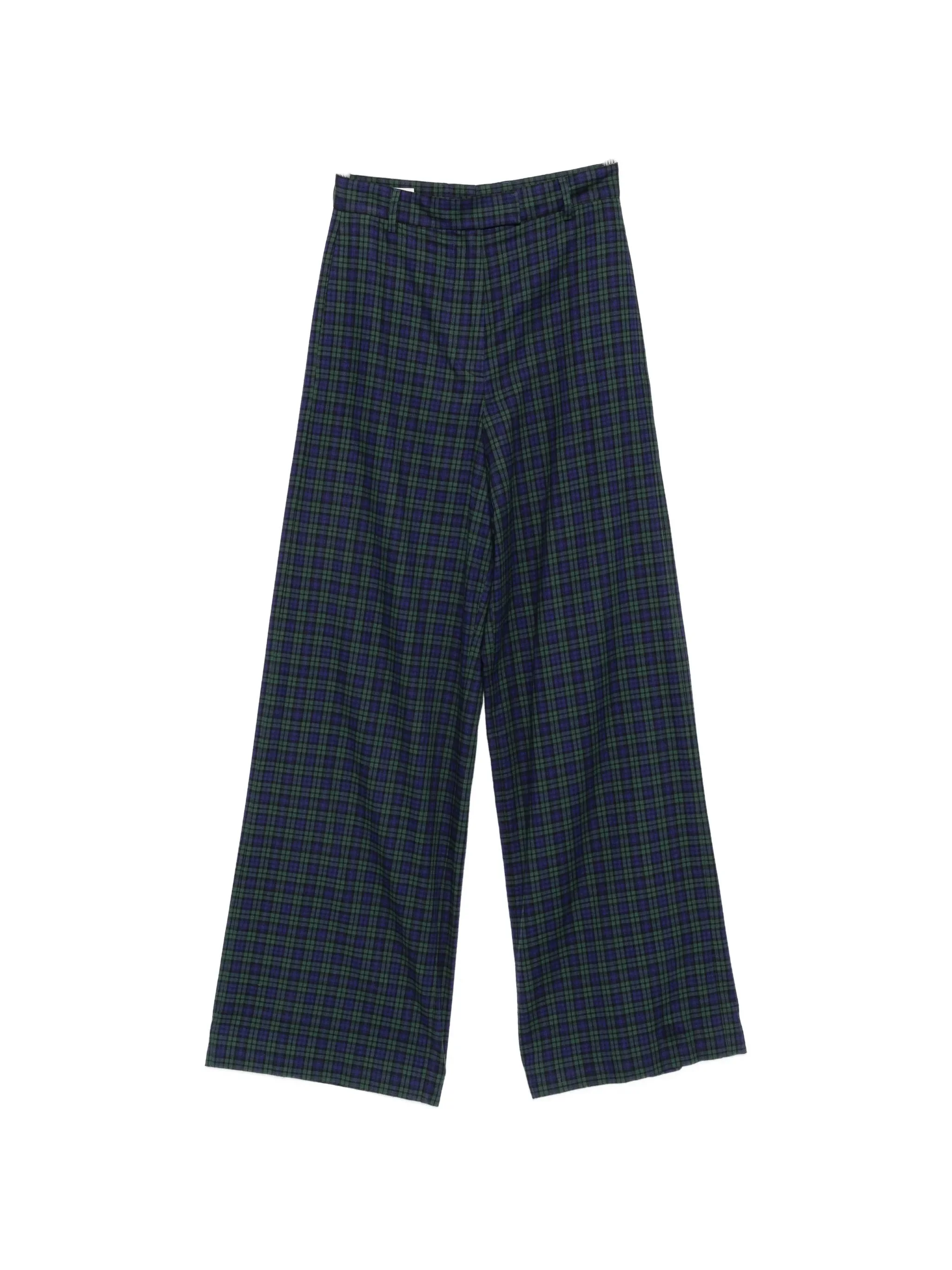 Dries Van Noten Check-pattern Wide-leg Trousers - 1
