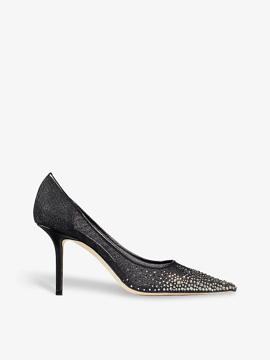 Love 85 crystal-embellished mesh pumps - 1