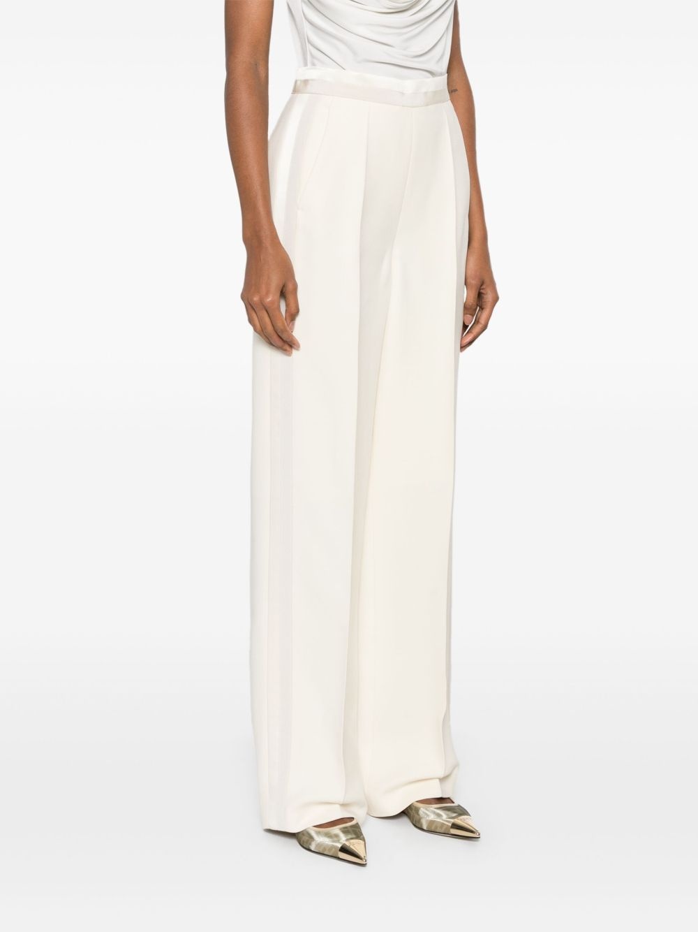 panelled wide-leg trousers - 3