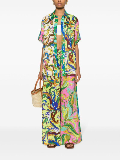 ALÉMAIS Yvette floral-print linen shirt outlook