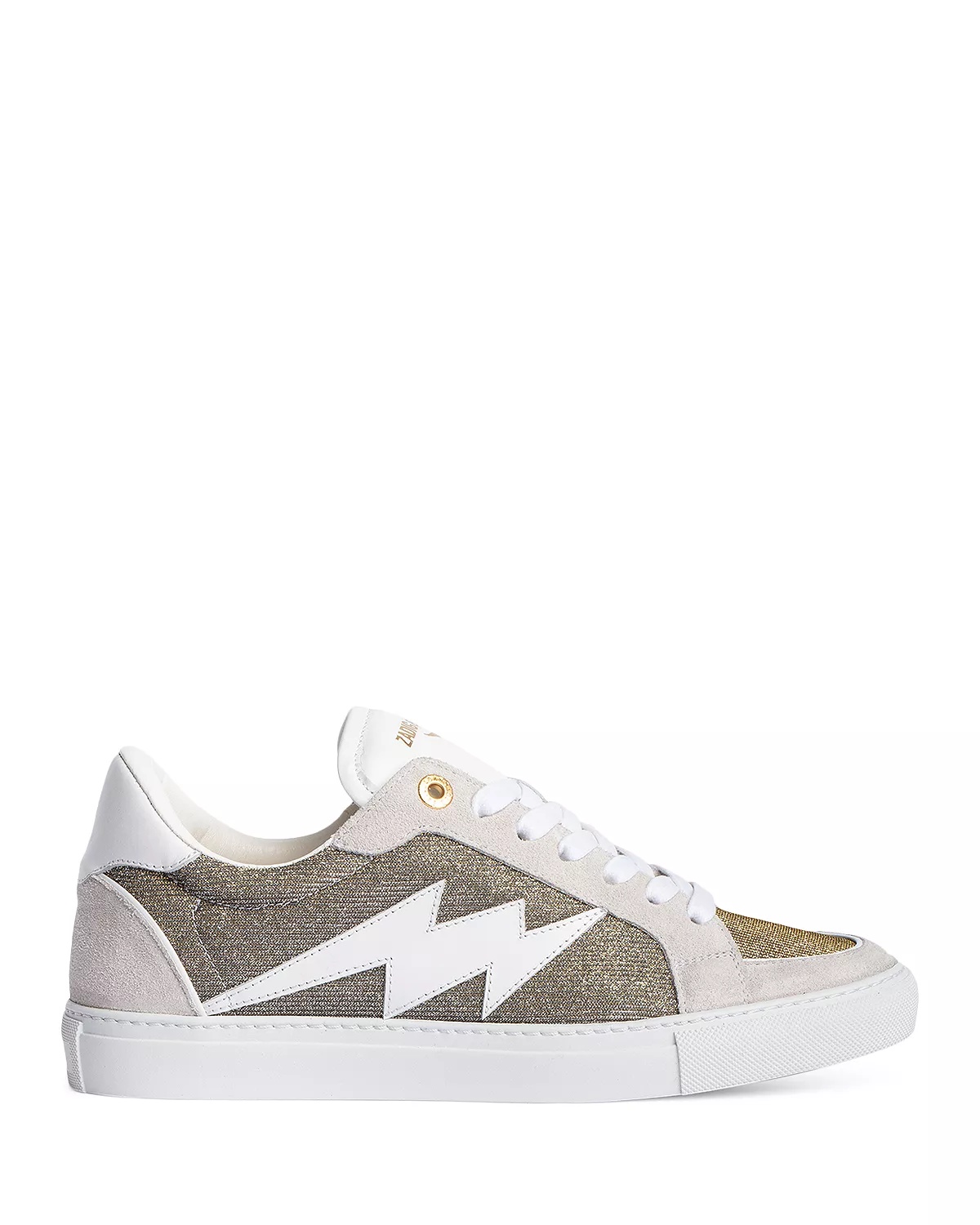 Women's Sparkle Lace Up Low Top Sneakers - 2