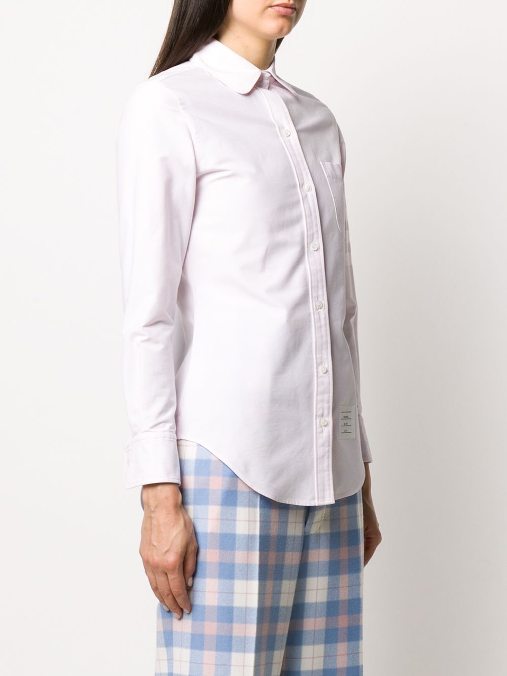 4-Bar round collar Oxford shirt - 3