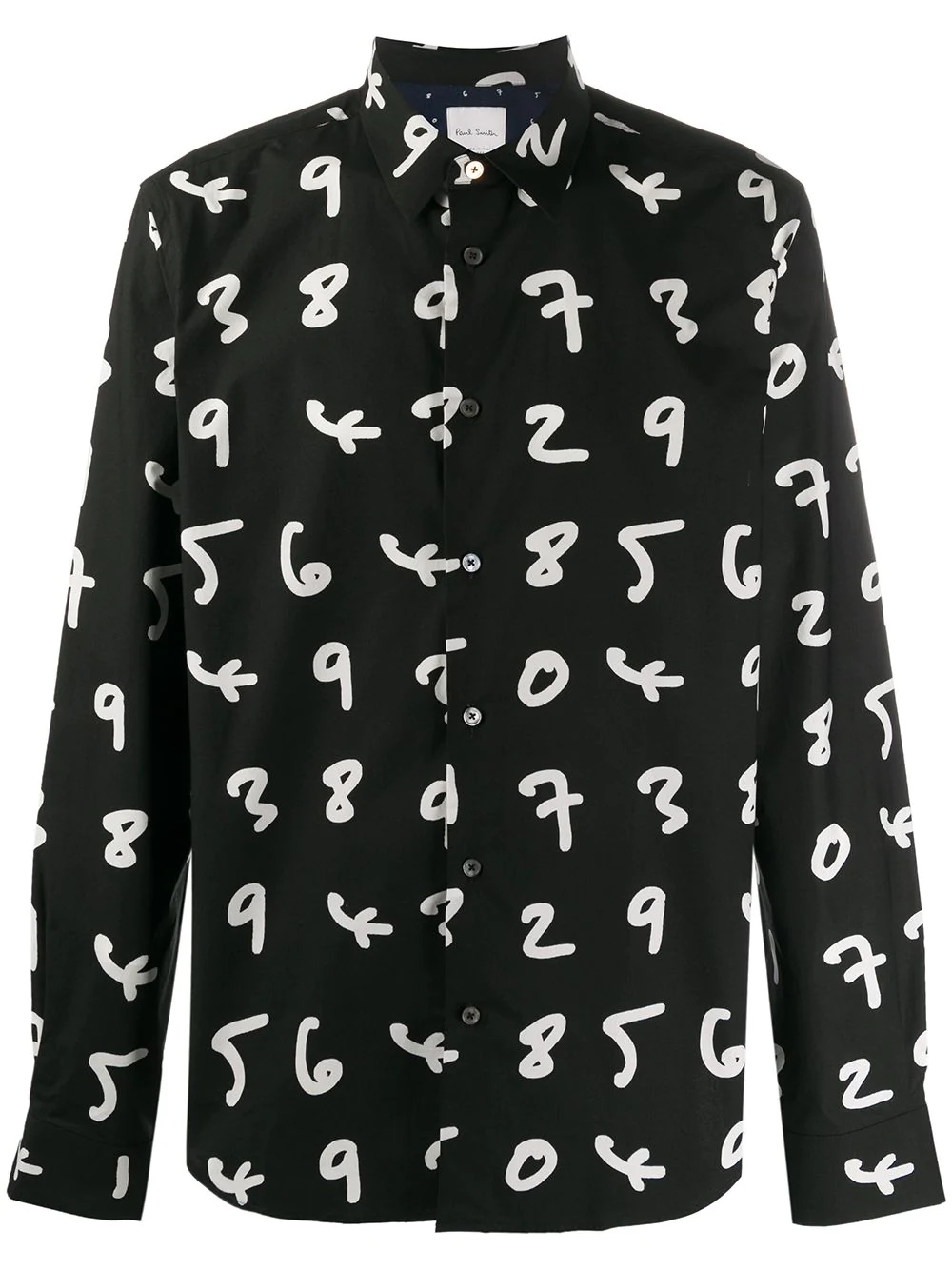 numbers-print shirt - 1