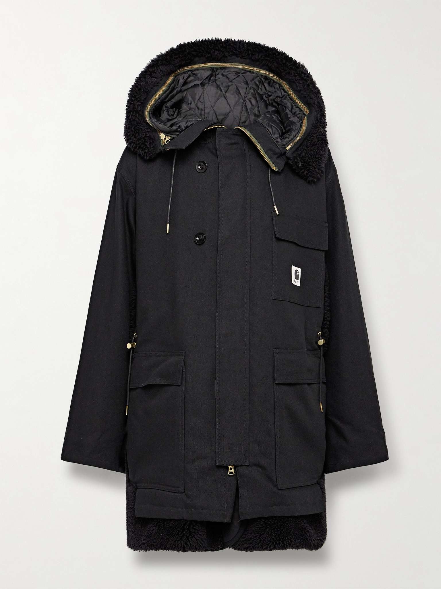 + Carhartt WIP Fleece-Trimmed Cotton and Nylon-Blend Canvas Parka - 1