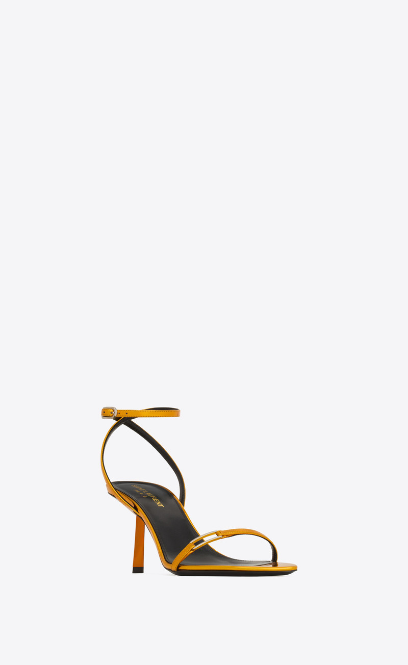 kitty sandals in metallic leather 3