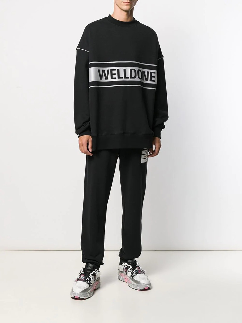 We11done logo print sweatshirt outlook