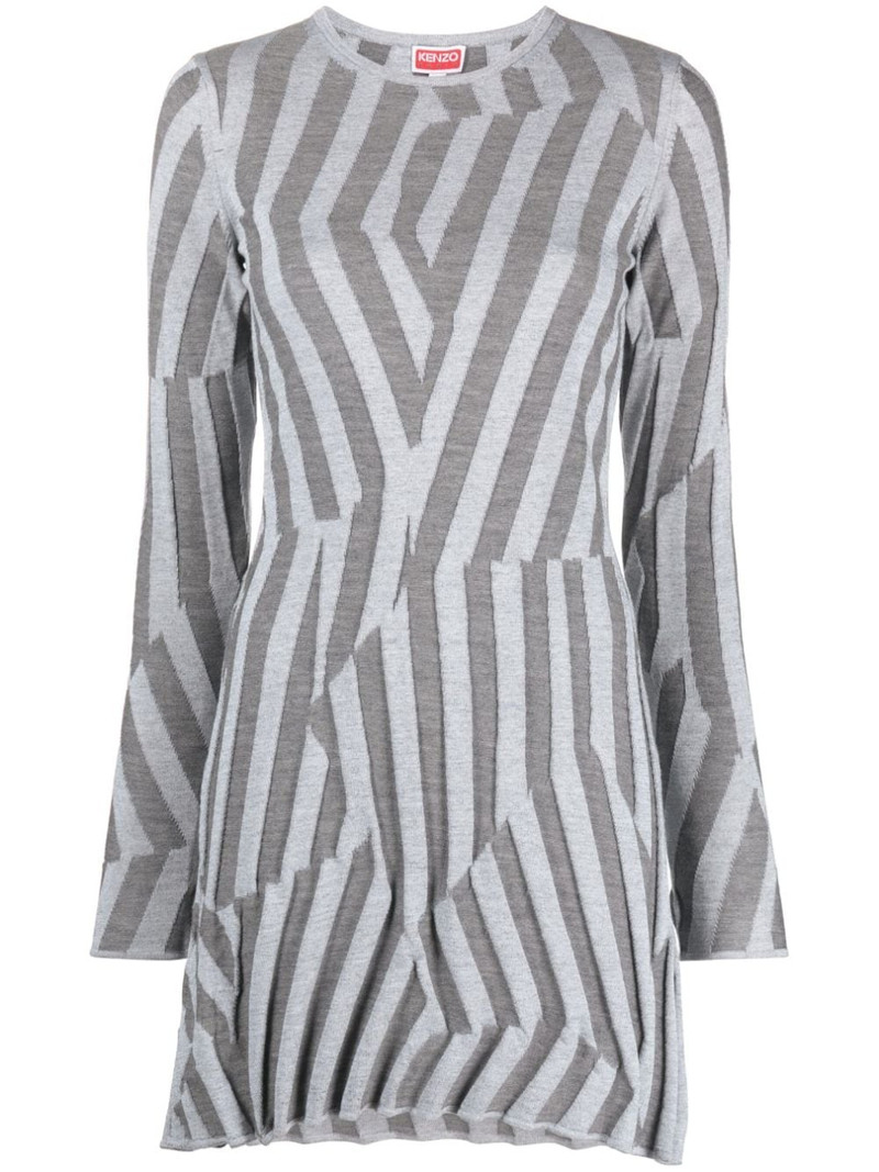 geometric knit minidress 1