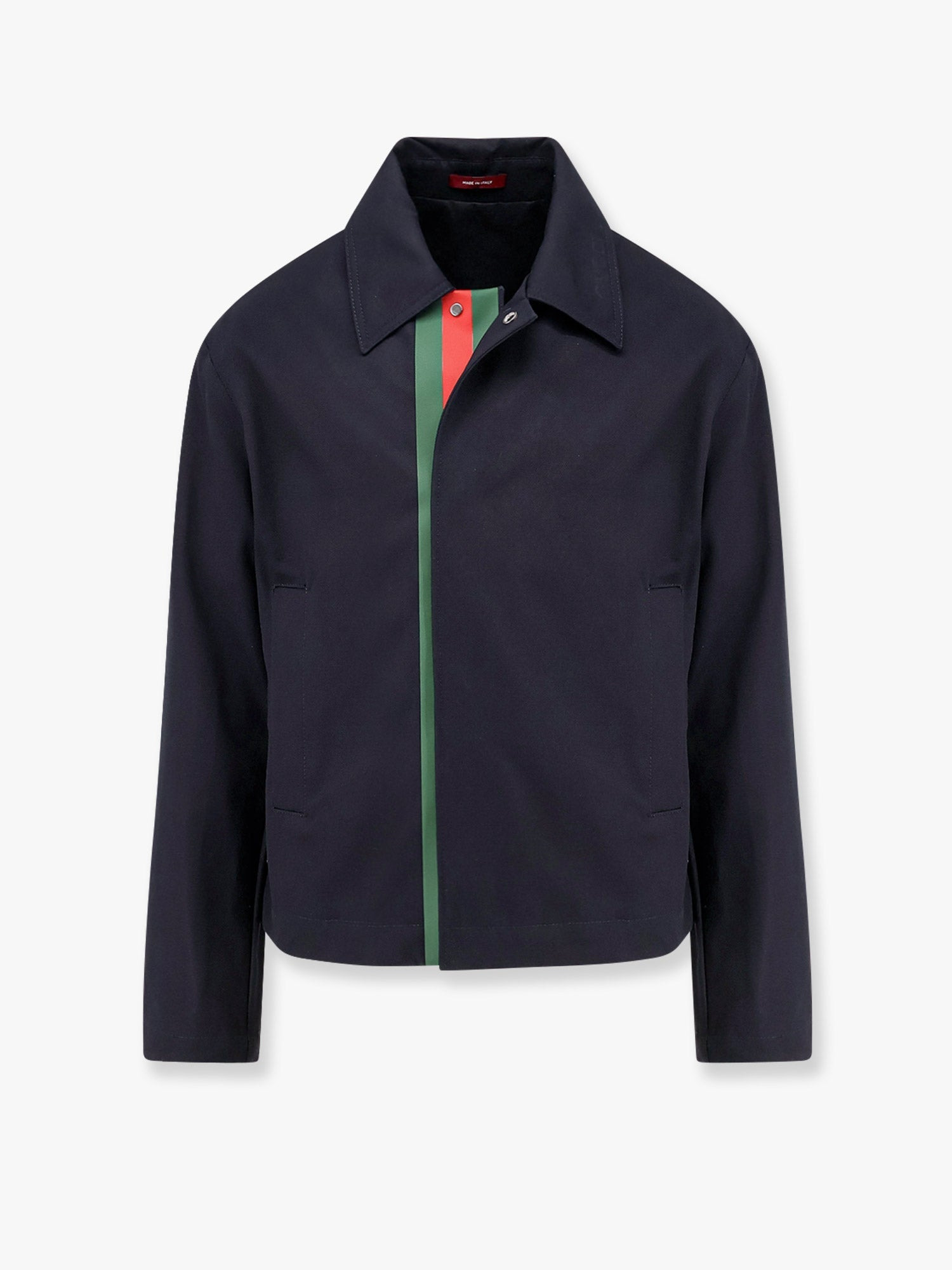 Gucci Cotton Gabardine Jacket With Embossed Logo - 1