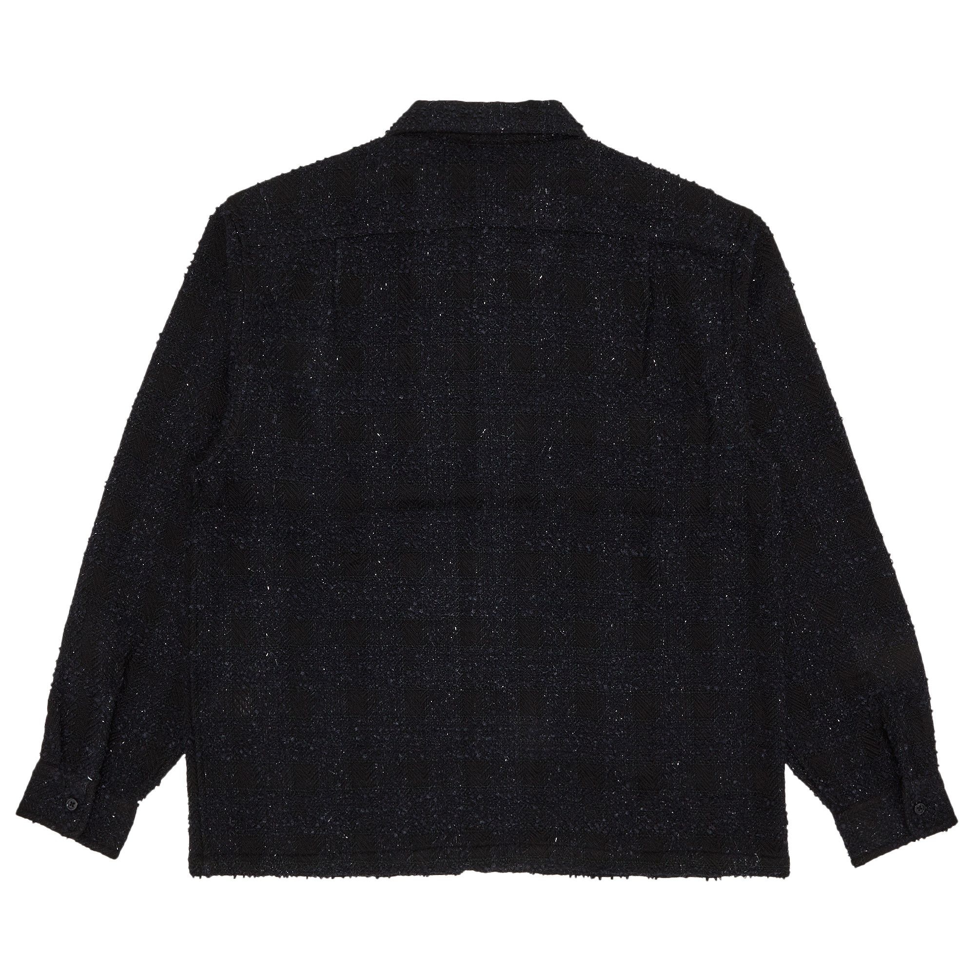 Supreme Bouclé Zip Up Shirt 'Black' - 2
