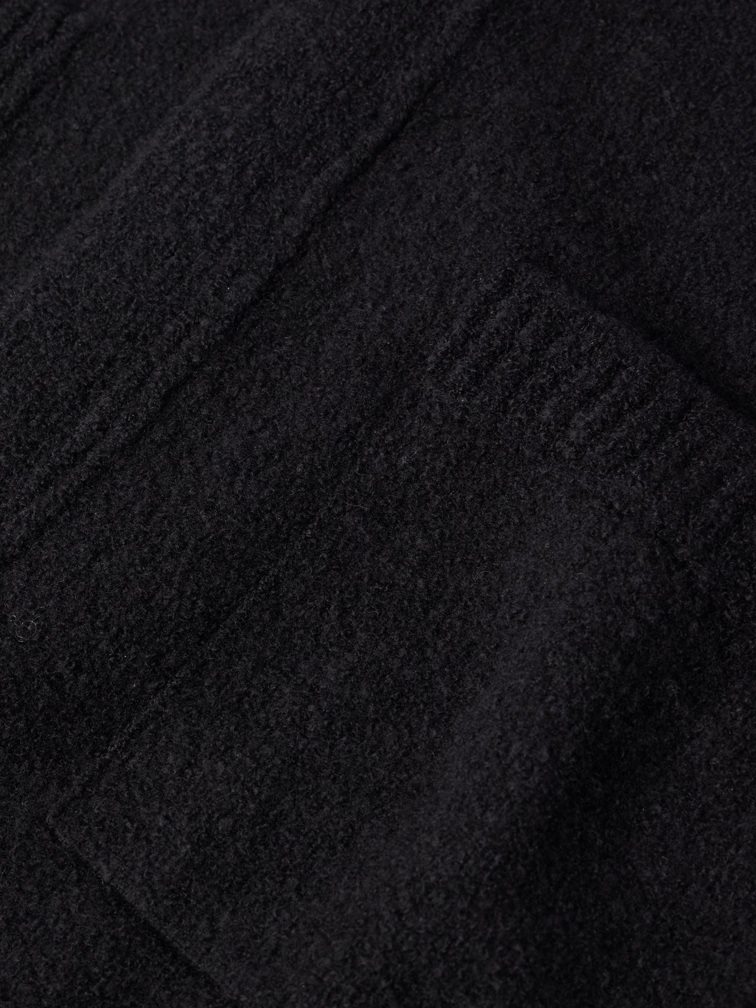 Brushed-Knit Field Jacket Black - 5