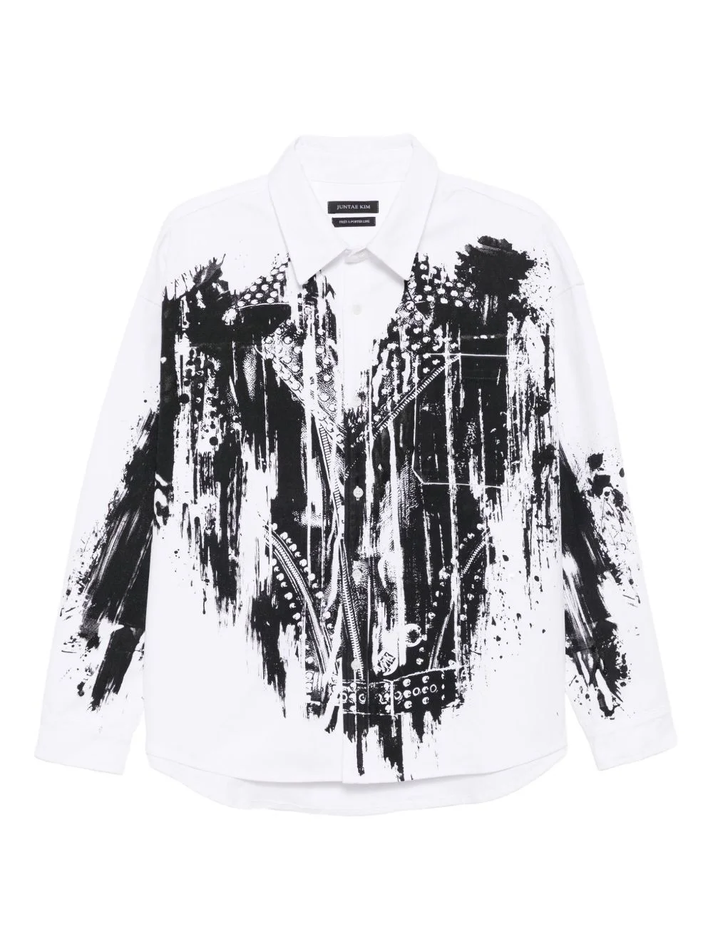 printed trompe l'oeil shirt - 1