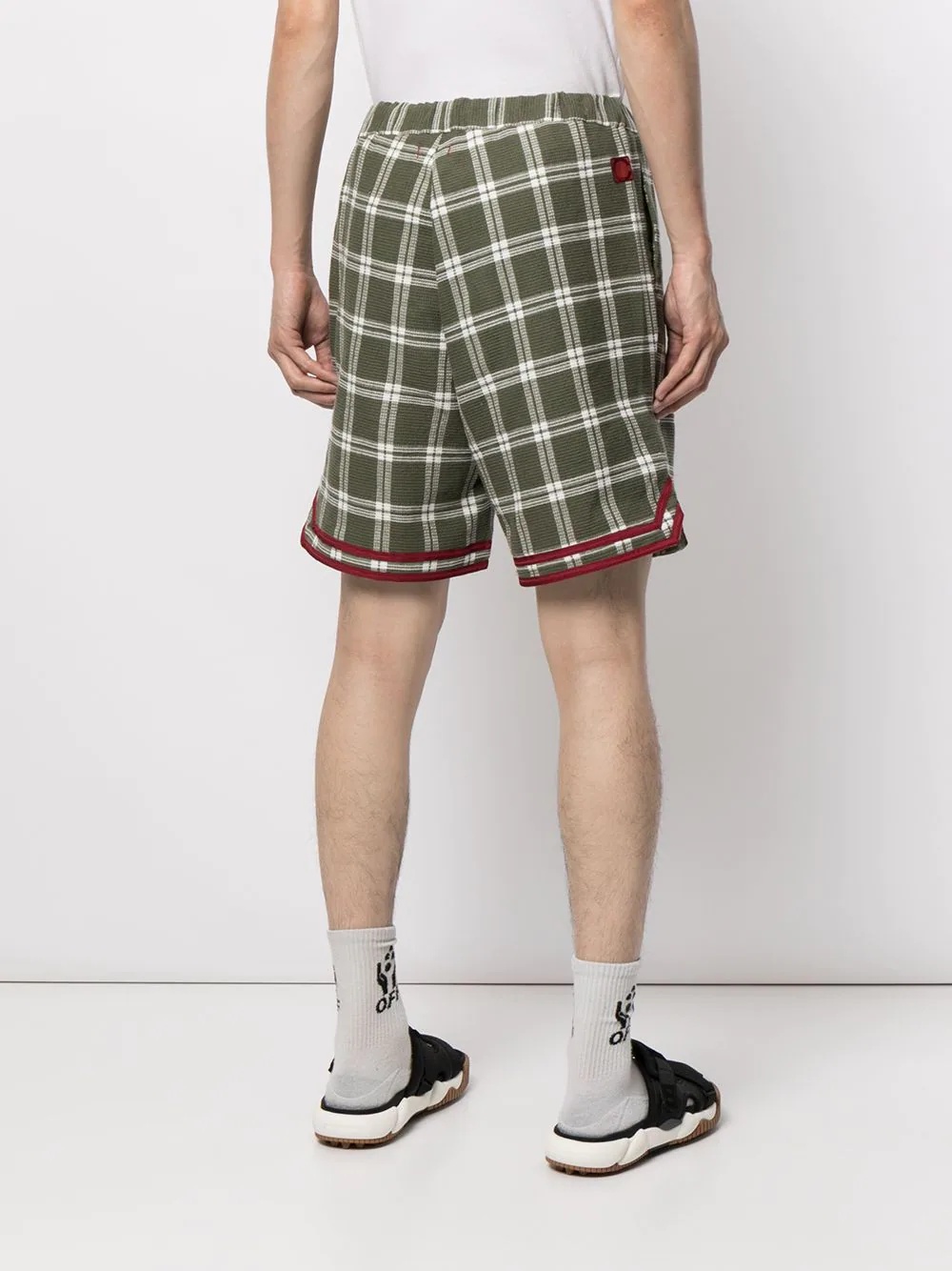 checked fleece basketball shorts - 4