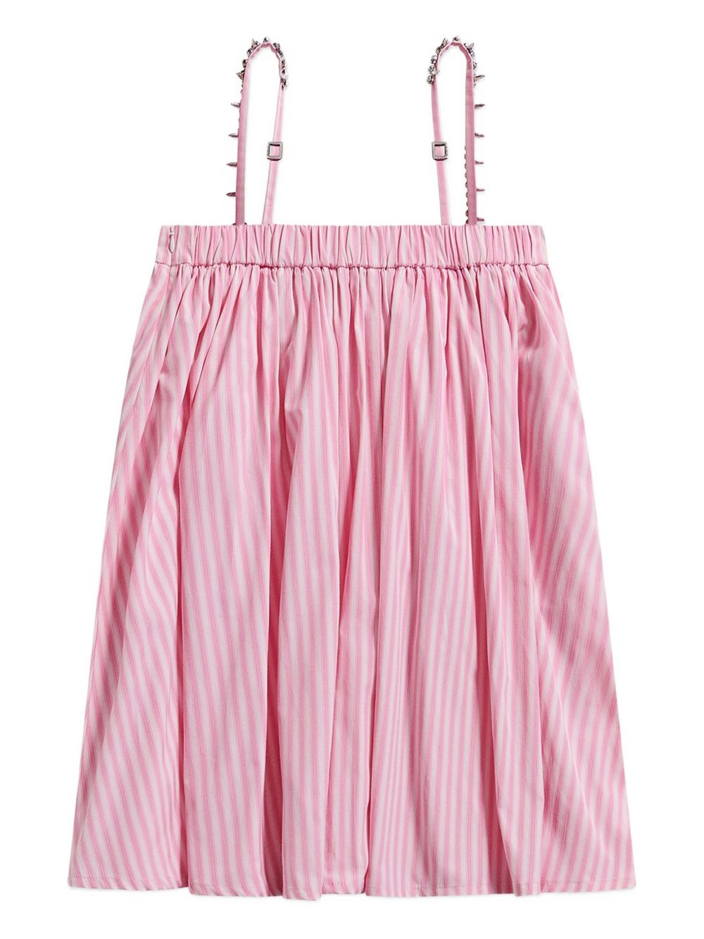 crystal-embellished striped mini dress - 5