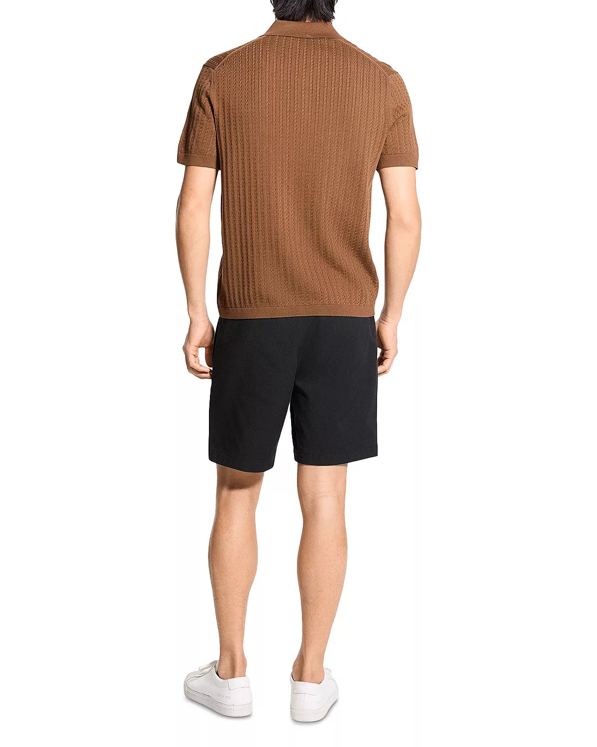 Short Sleeve Cable Polo - 4