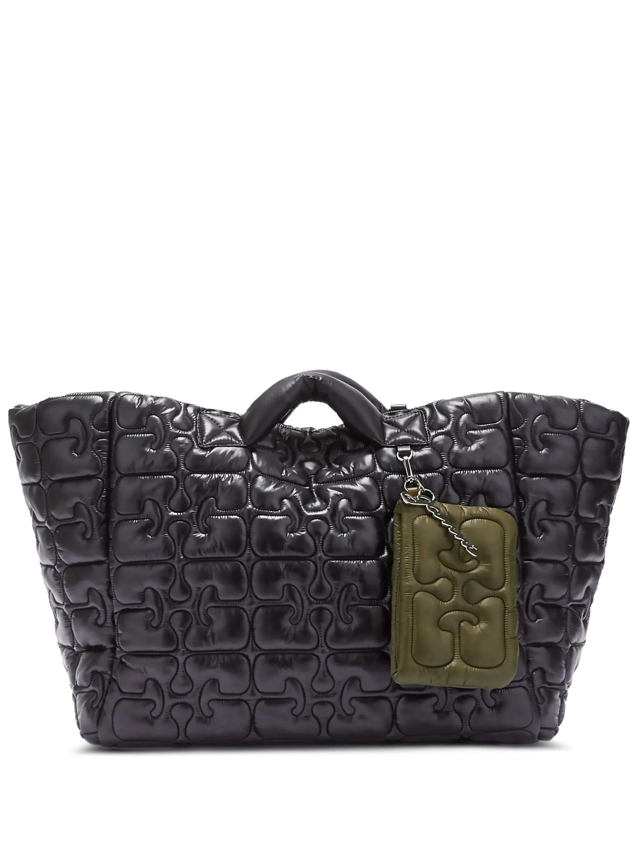 Ganni Logo-quilted Tote Bag - 1