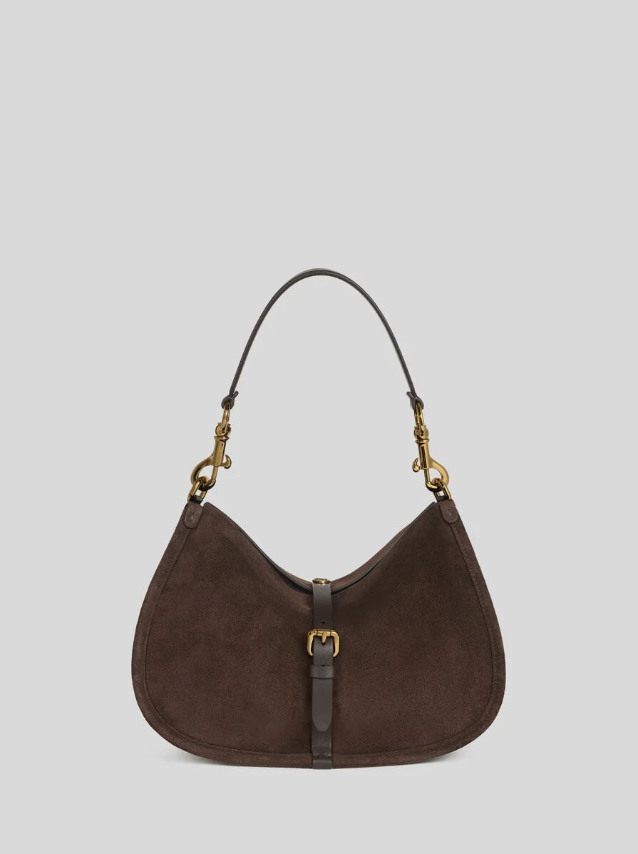 MEDIUM SUEDE PONY BAG - 1