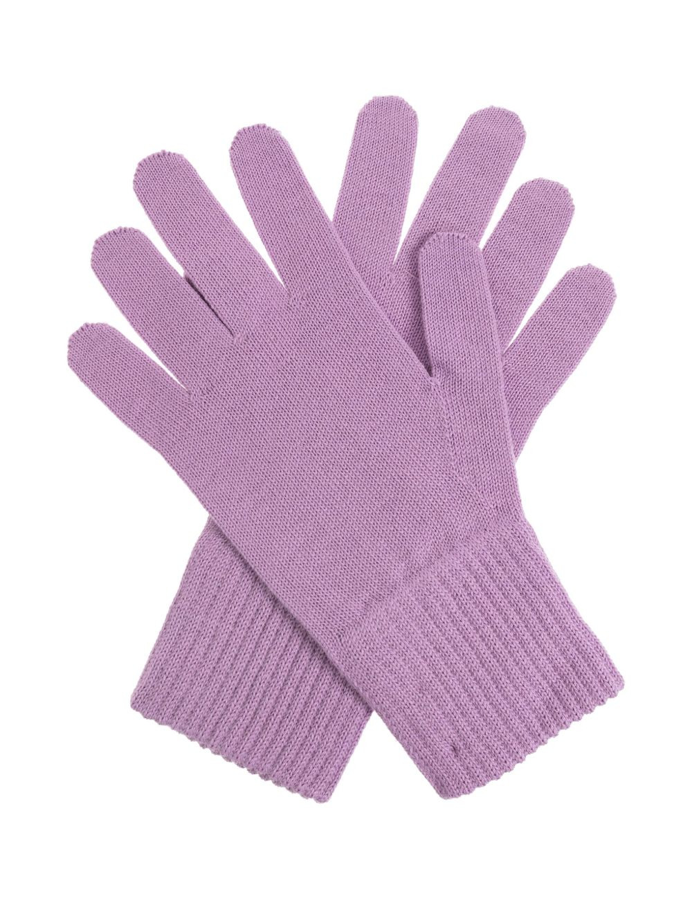 logo-embroidered ribbed gloves - 2