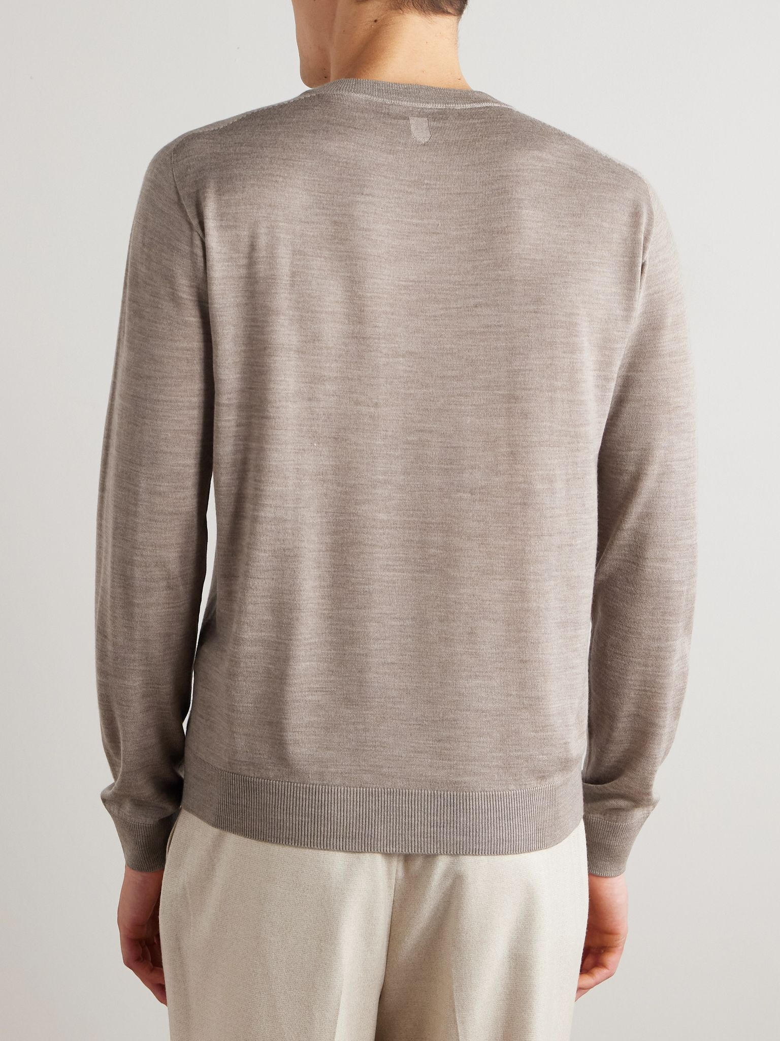 Merino Wool Sweater Beige - 4