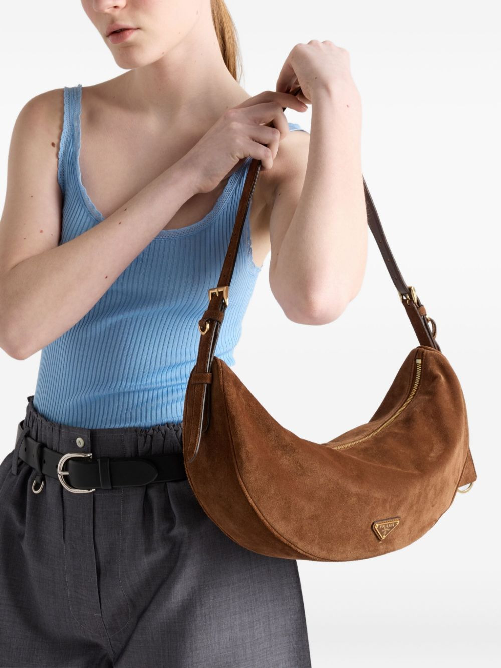 large suede shoulder bag - 3