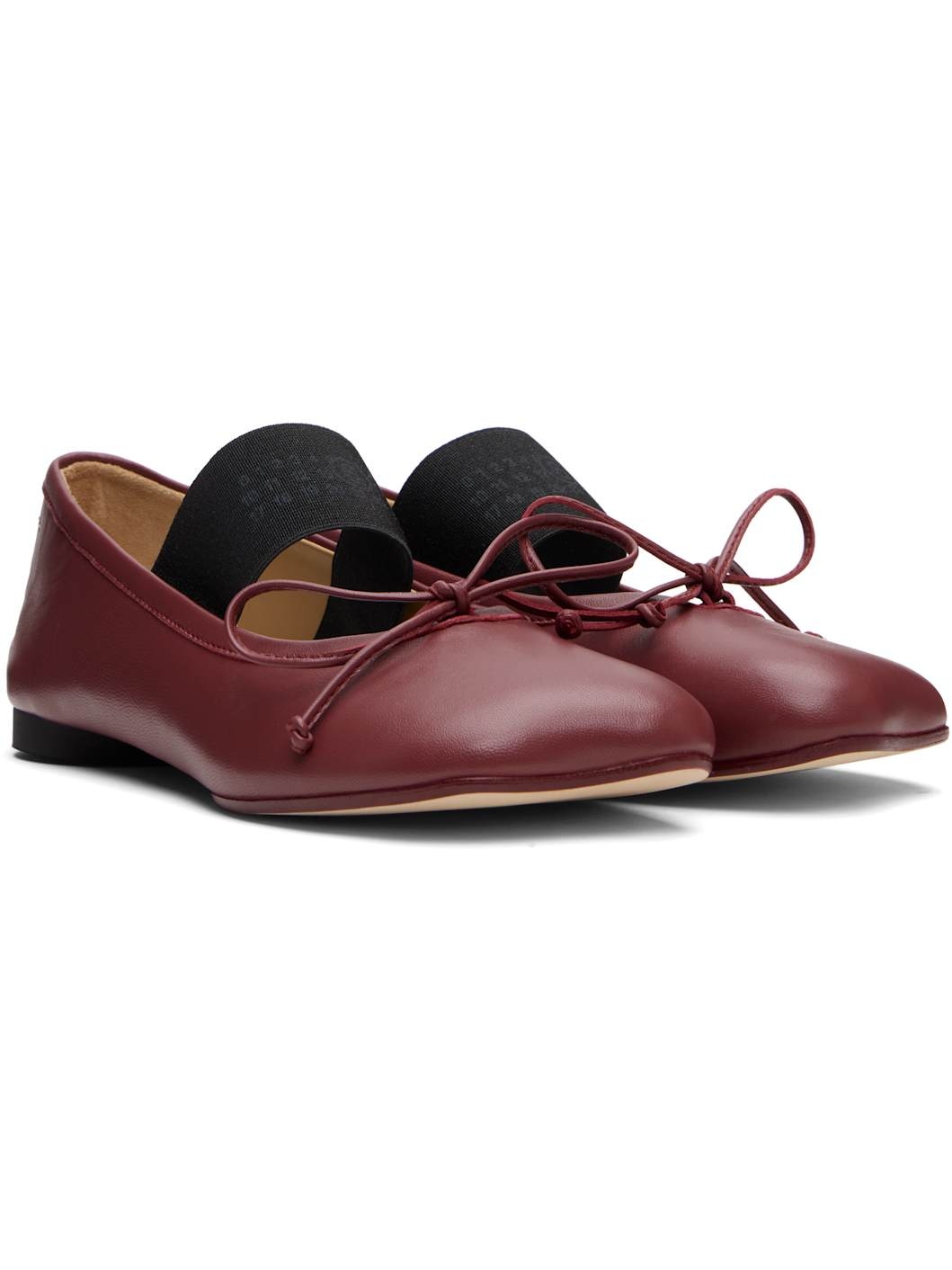 Burgundy Anatomic Numeric Ballerina Flats - 4