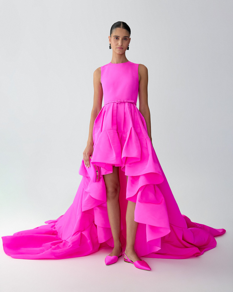 CAROLINA HERRERA Ruffle-Hem High-Low Gown outlook