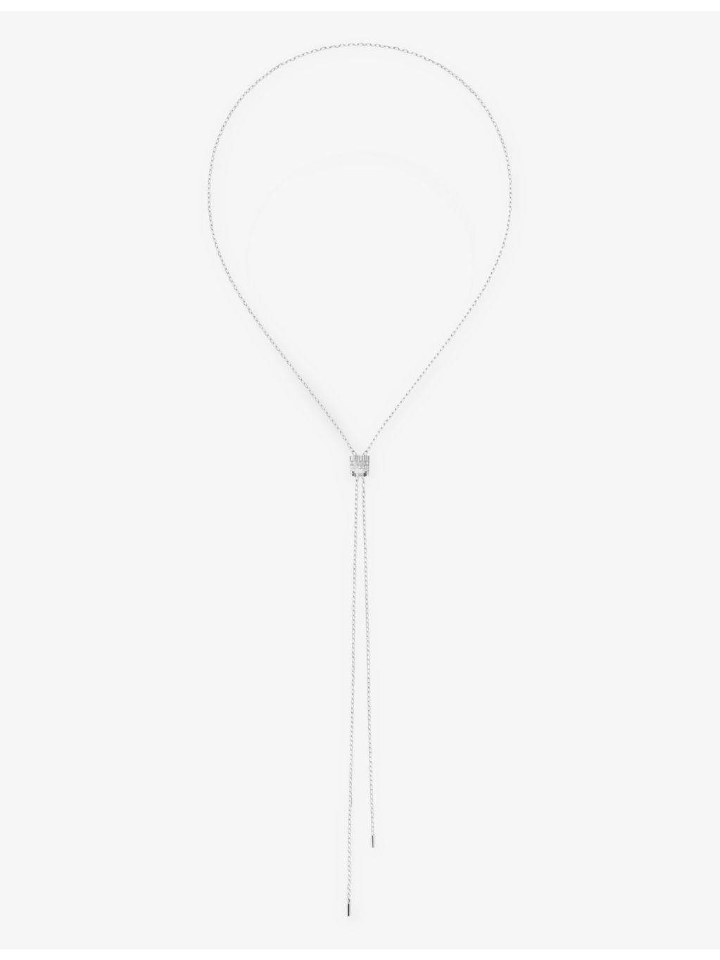 Quatre Double White 18ct white-gold and 0.18ct diamond necklace - 1