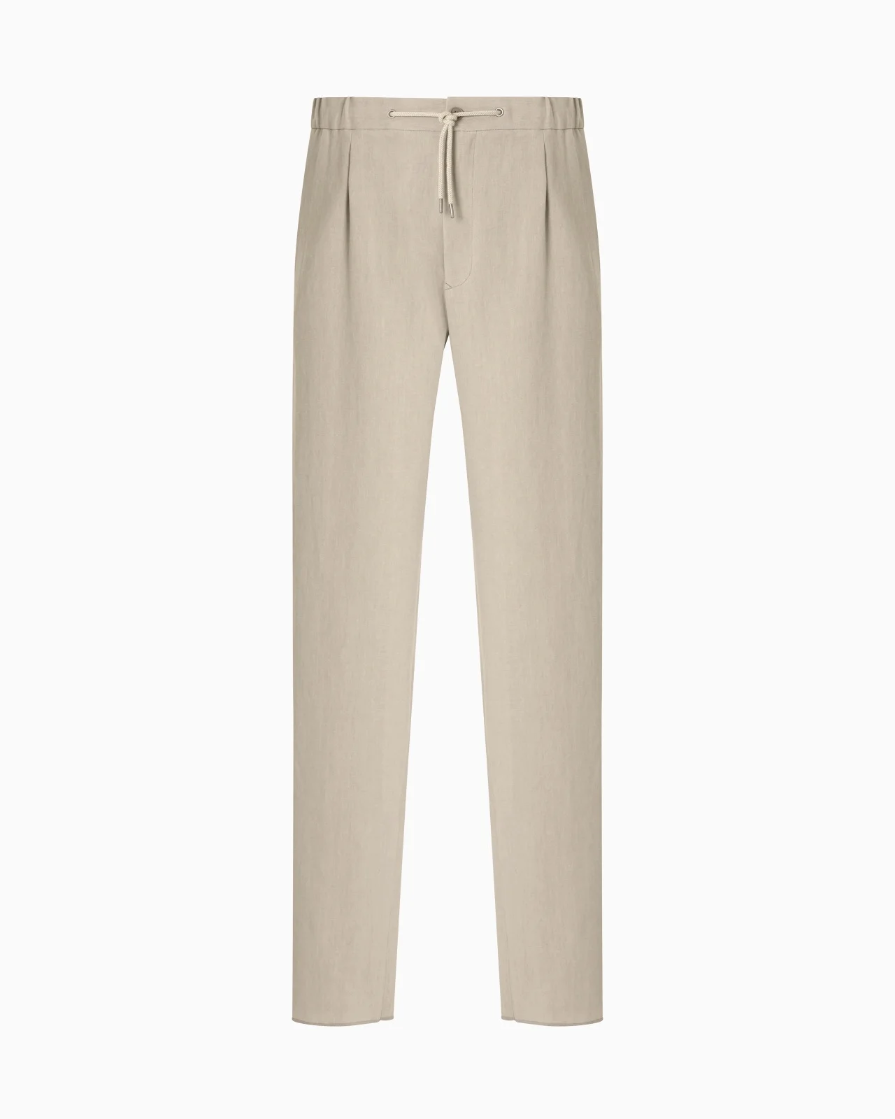SINGLE-PLEAT, LINEN-CANVAS TROUSERS - 1