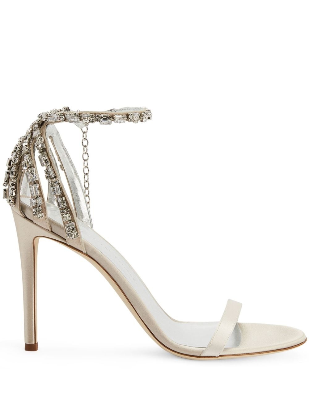 crystal embellished sandals - 1