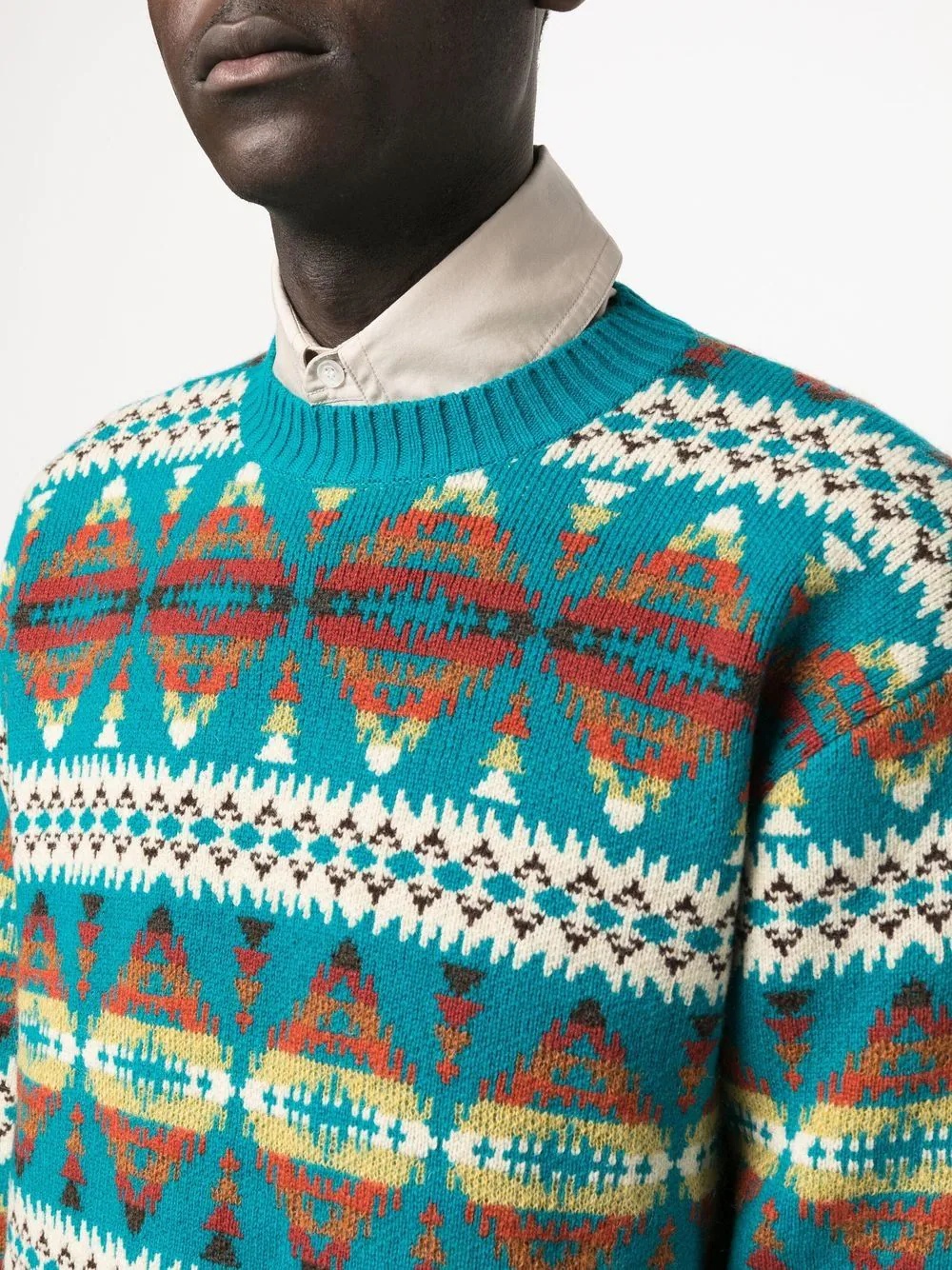 intarsia-knit wool jumper - 5