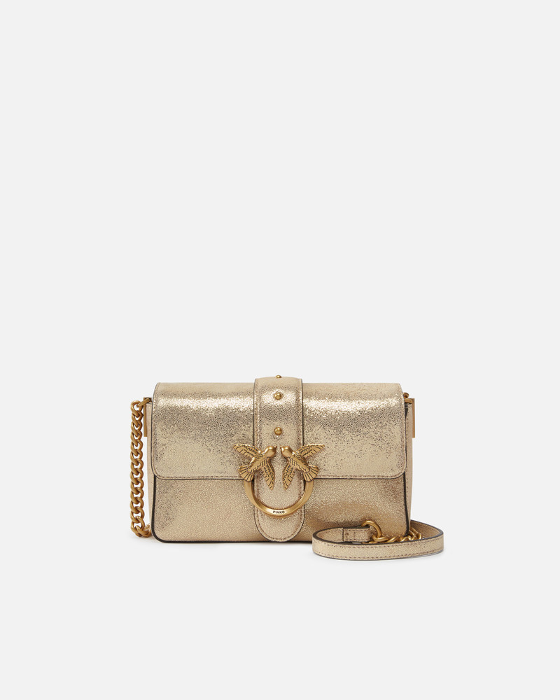 MINI LOVE BAG SUEDE GLITTER CROSSBODY BAG 1