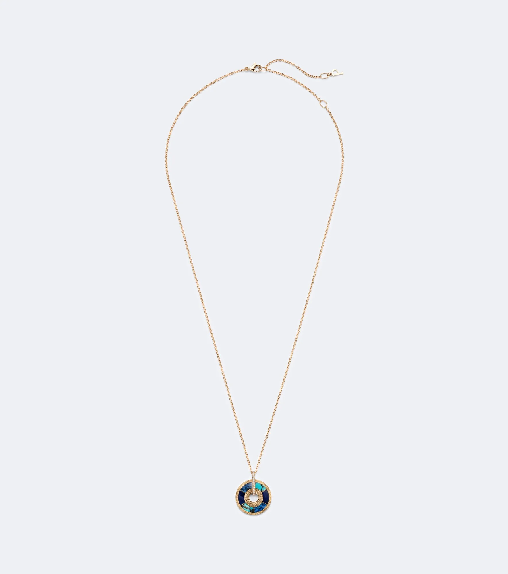Possession Décor Palace 18kt rose gold pendant necklace with gemstones - 1