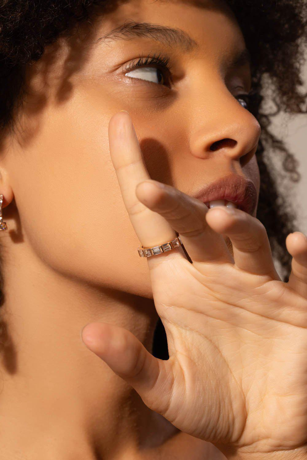 Diamond Scatter Baguette Ring - 3