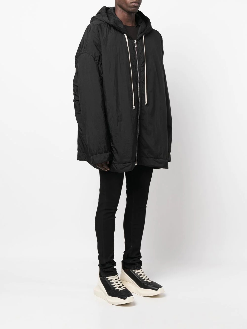 oversize drawstring raincoat - 3