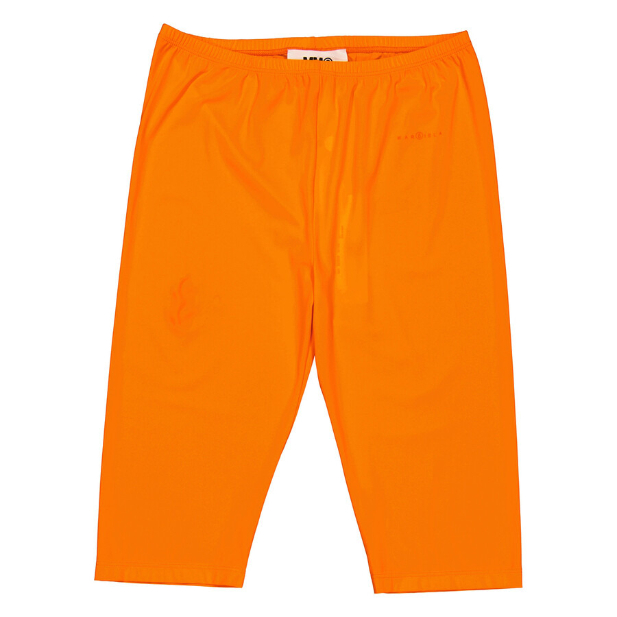 MM6 Ladies Orange Fitted Knee-Length Shorts - 5