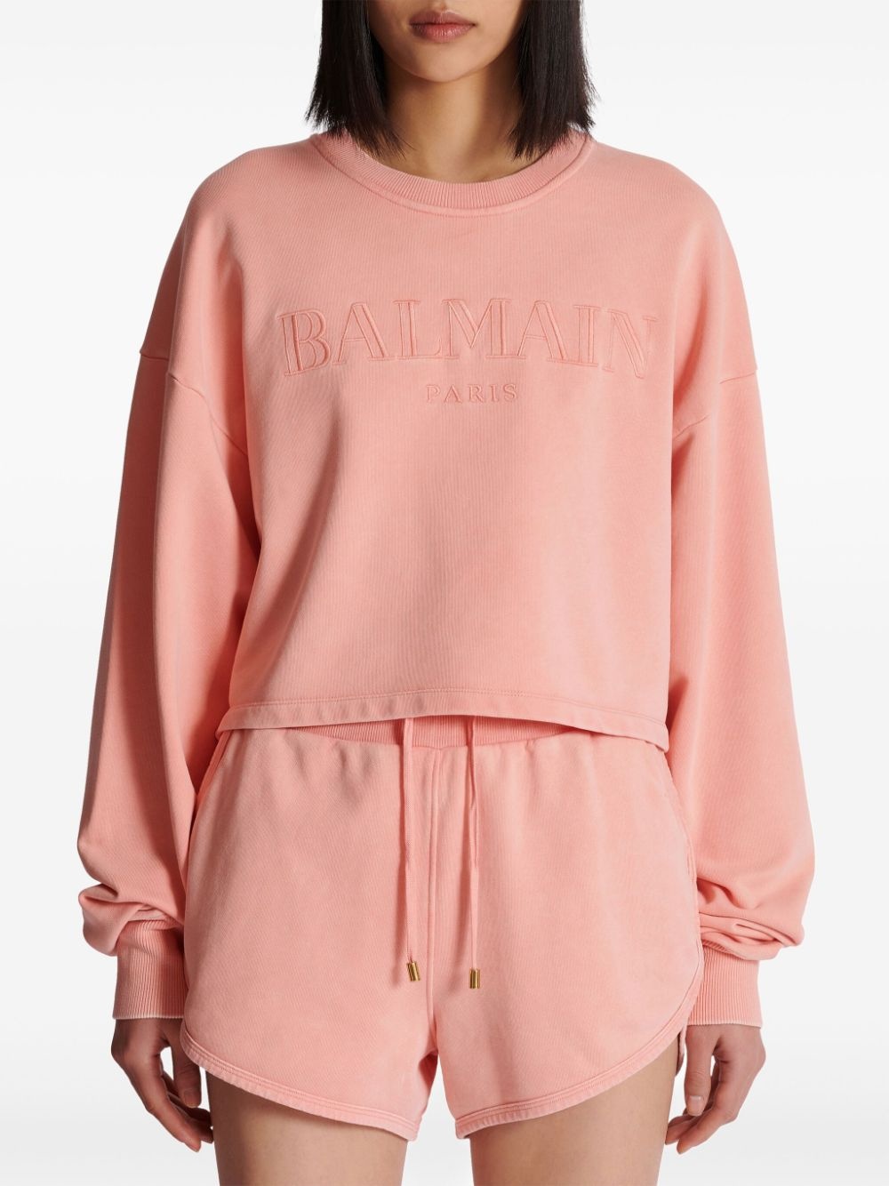 logo-embroidered cotton sweatshirt - 5