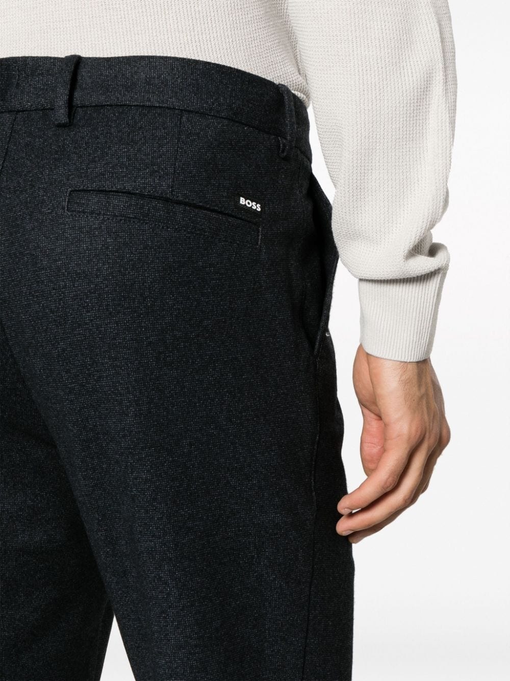 logo-patch tapered trousers - 5