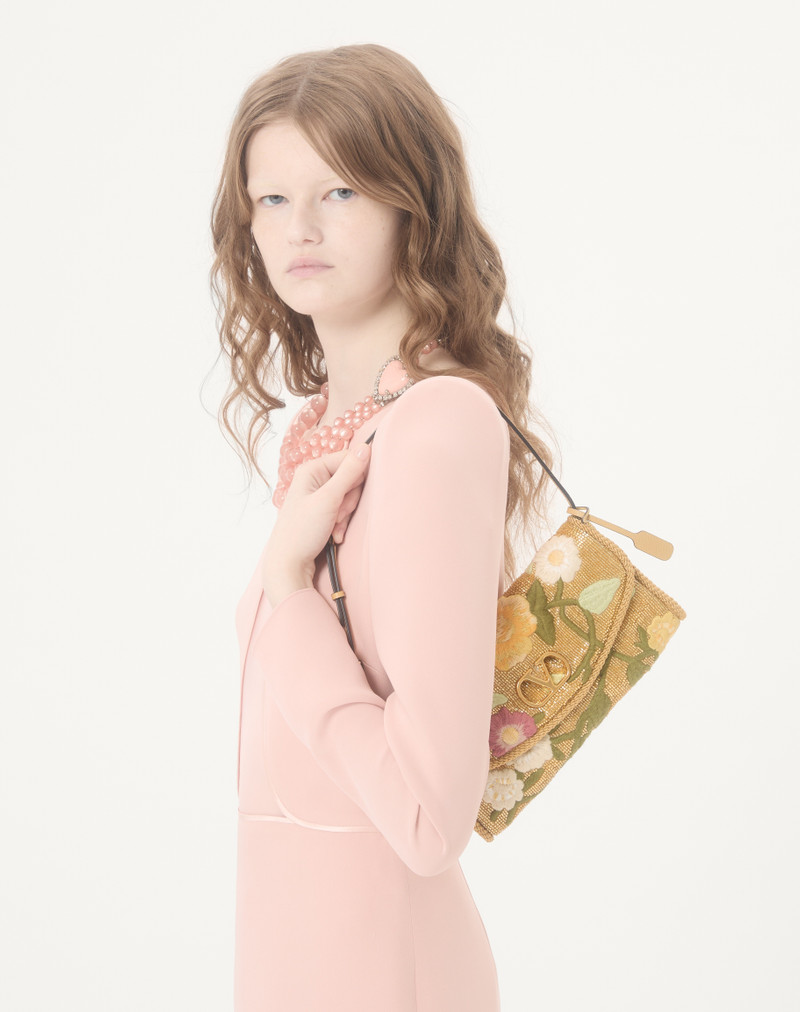 VALENTINO GARAVANI DEVAIN SMALL EMBROIDERED SHOULDER BAG 7