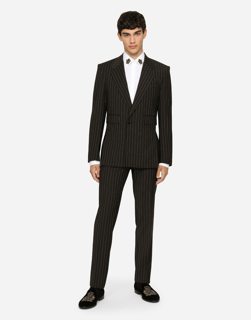 Dolce & Gabbana Pinstripe stretch wool Sicilia-fit suit outlook