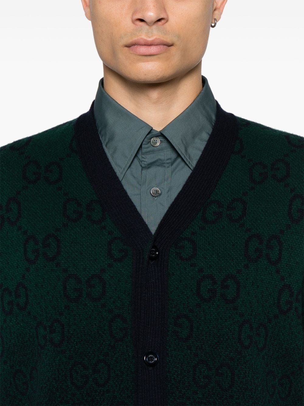 GG degradé-jacquard cardigan - 5