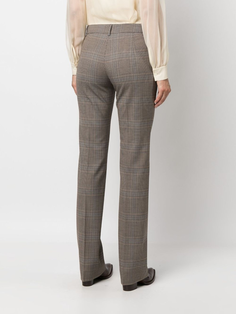 checked straight-leg trousers 4