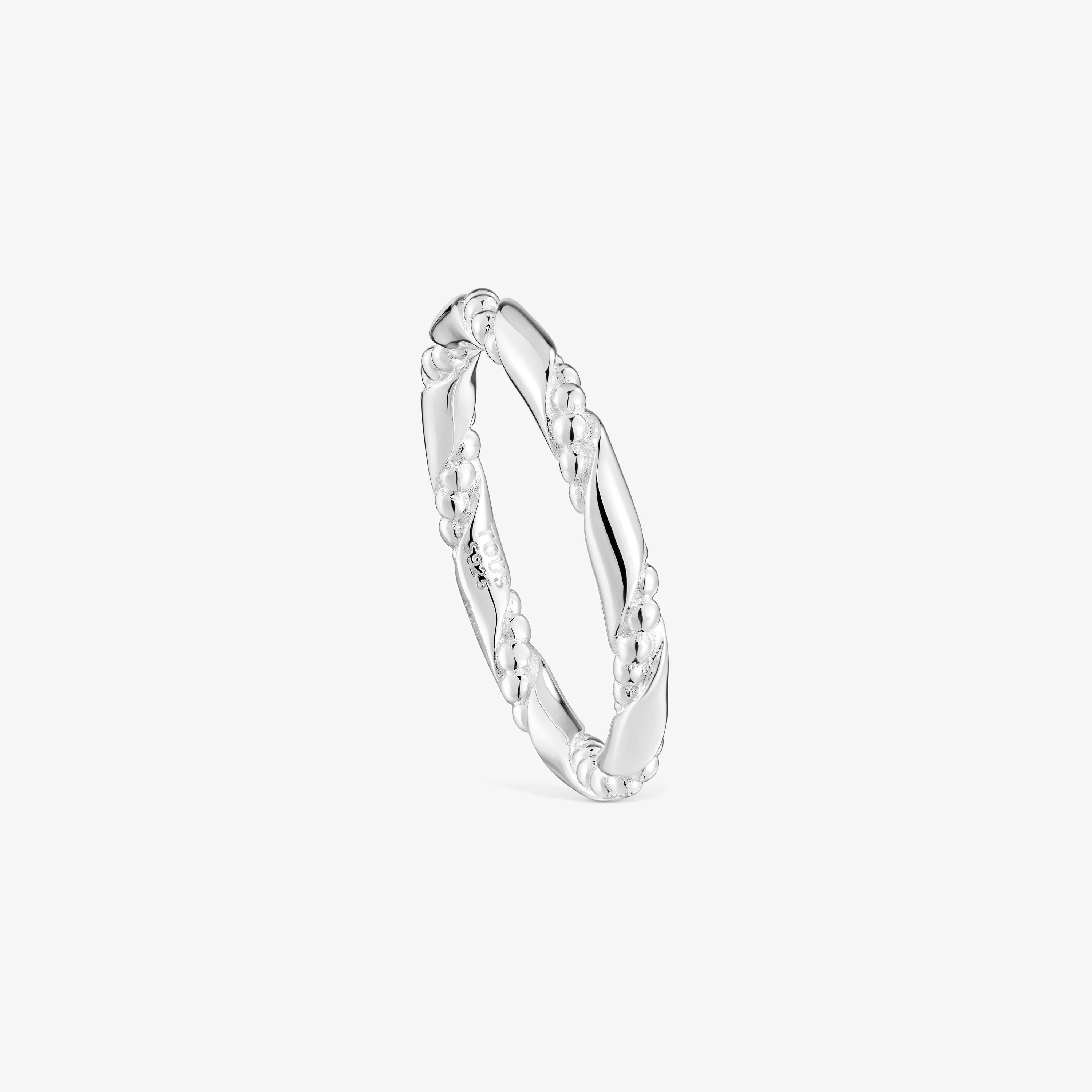 Twisted small silver Ring - 1