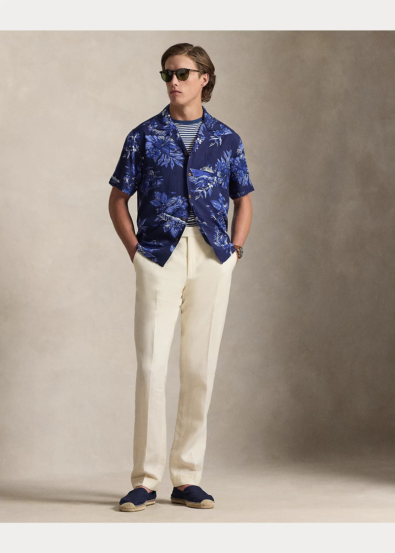 Classic Fit Tropical-Print Camp Shirt 3