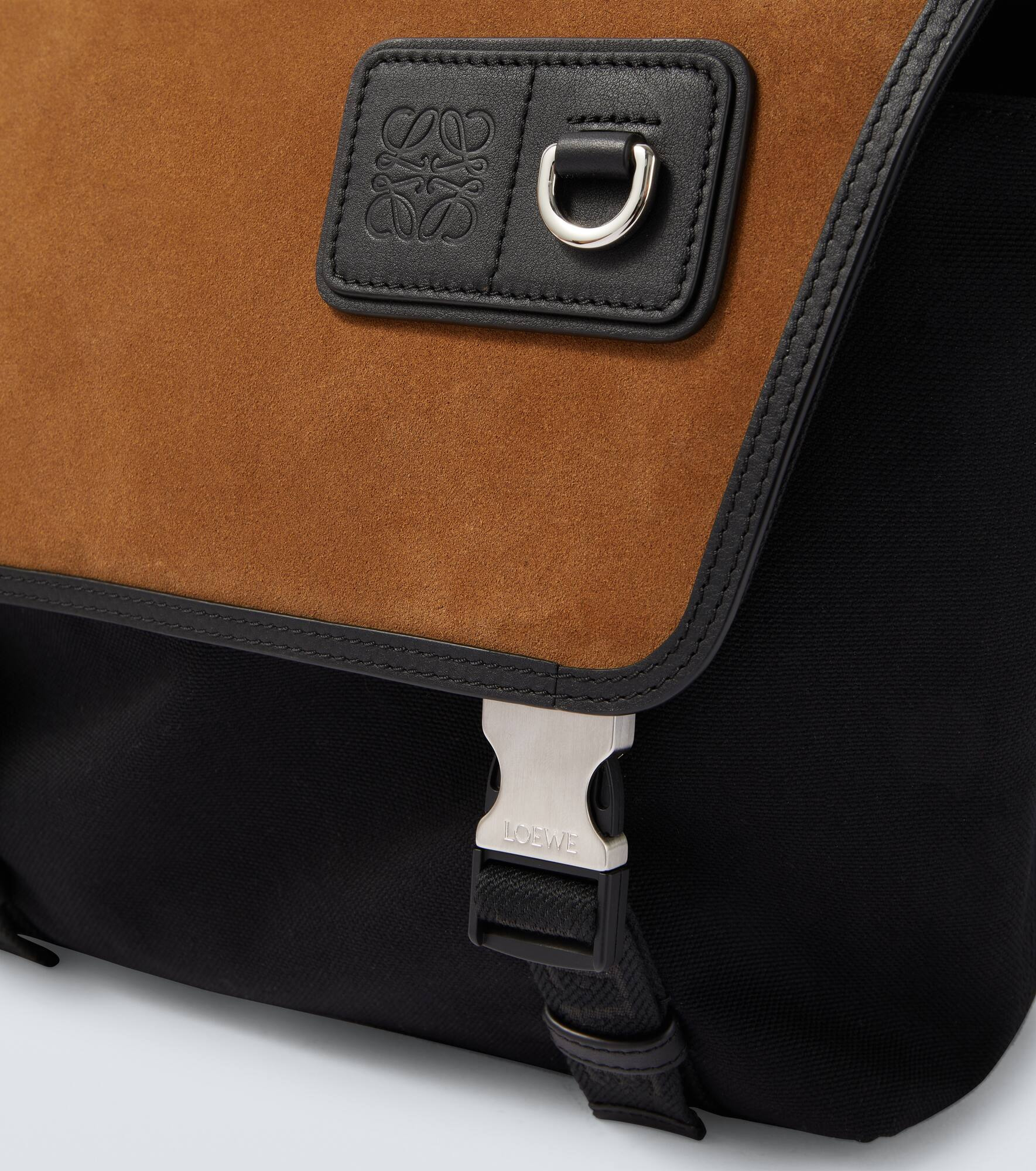 Flex Medium canvas and suede messenger bag - 6