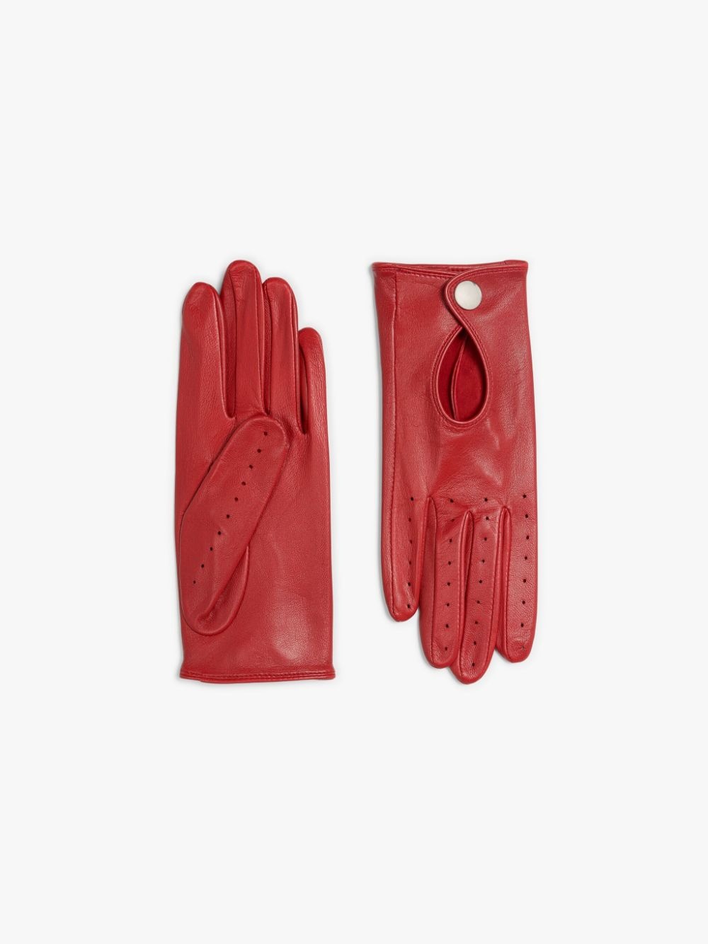 BERRY LEATHER DRIVING GLOVES - 1