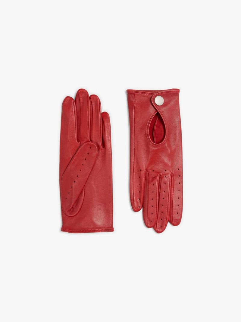 BERRY LEATHER DRIVING GLOVES 1