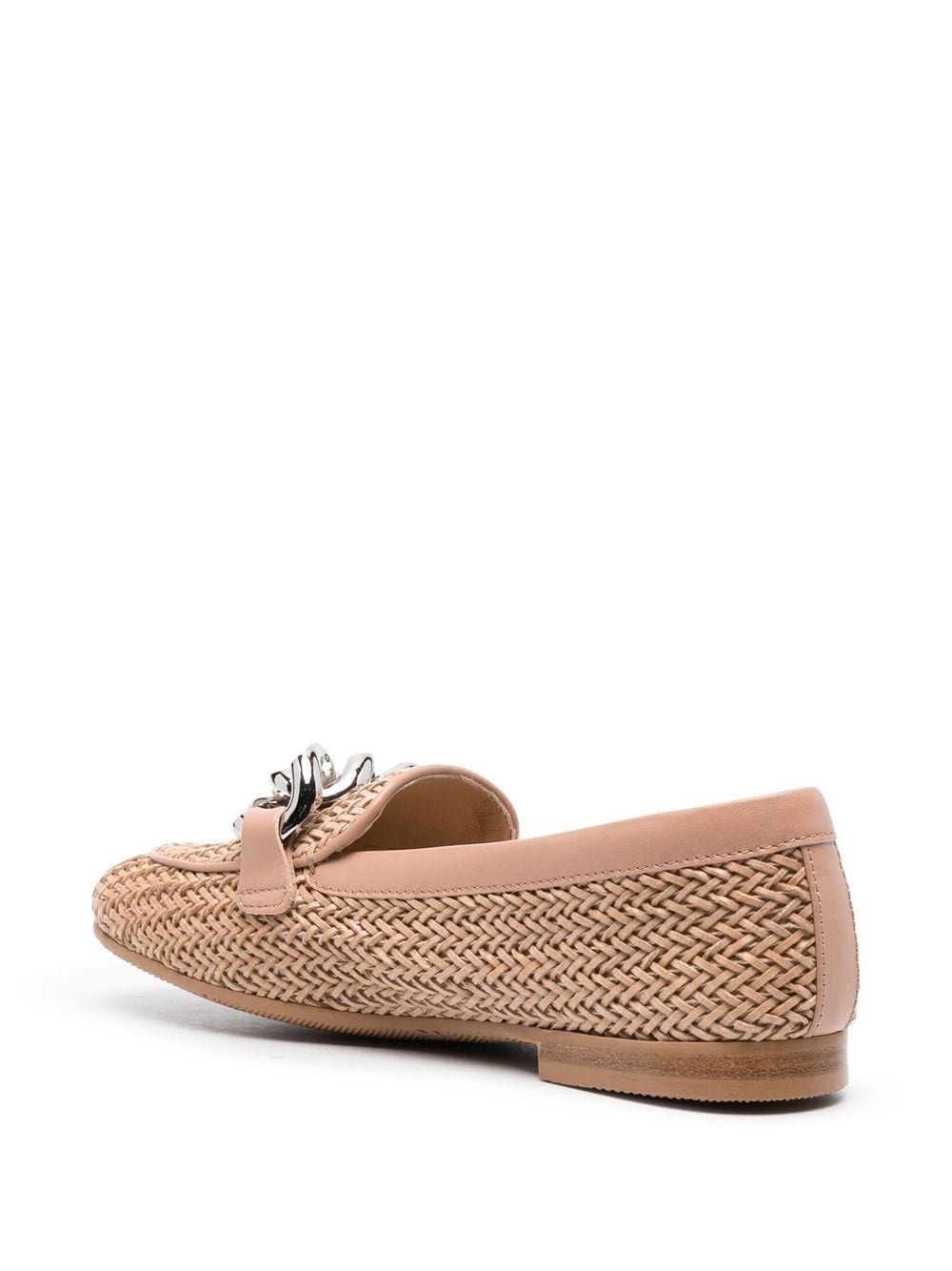 chain-link woven loafers - 3